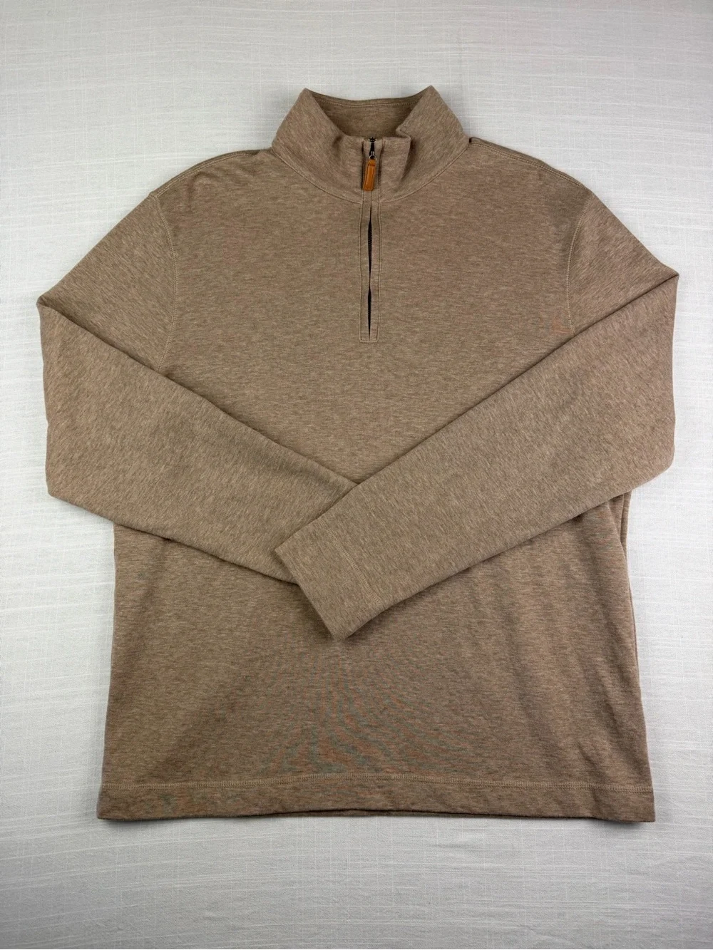 Banana Republic Men’s Quarter Zip Pullover Sweater XL Beige Casual